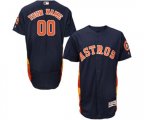 Houston Astros Customized Navy Blue Alternate Flex Base Authentic Collection Baseball Jersey