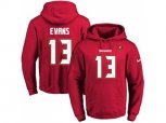 Tampa Bay Buccaneers #13 Mike Evans Red Name & Number Pullover NFL Hoodie