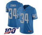 Detroit Lions #34 Zach Zenner Blue Team Color Vapor Untouchable Limited Player 100th Season Football Jersey