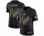 Green Bay Packers #12 Aaron Rodgers Black Golden Edition 2019 Vapor Untouchable Limited Jersey