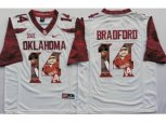 Oklahoma Sooners #14 Sam Bradford White Player Fashion Stitched NCAA Jersey