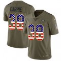Oakland Raiders #38 T.J. Carrie Limited Olive USA Flag 2017 Salute to Service NFL Jersey