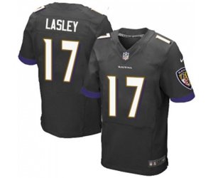 Baltimore Ravens #17 Jordan Lasley Elite Black Alternate Football Jersey