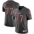New England Patriots #77 Trent Brown Gray Static Vapor Untouchable Limited NFL Jersey