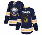Adidas Buffalo Sabres #5 Matt Tennyson Authentic Navy Blue Drift Fashion NHL Jersey