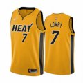 Miami Heat #7 Kyle Lowry Yellow NBA Swingman 2020 21 Earned Edition Jersey