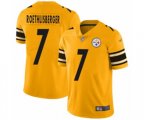 Pittsburgh Steelers #7 Ben Roethlisberger Limited Gold Inverted Legend Football Jersey
