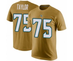 Jacksonville Jaguars #75 Jawaan Taylor Gold Rush Pride Name & Number T-Shirt