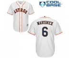 Houston Astros #6 Jake Marisnick Replica White Home Cool Base MLB Jersey