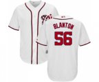 Washington Nationals #56 Joe Blanton Replica White Home Cool Base Baseball Jersey