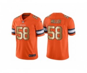 Denver Broncos #58 Von Miller Orange Gold Limited Special Color Rush Jersey