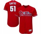 Philadelphia Phillies Enyel De Los Santos Red Alternate Flex Base Authentic Collection Baseball Player Jersey