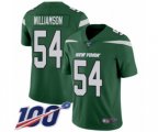 New York Jets #54 Avery Williamson Green Team Color Vapor Untouchable Limited Player 100th Season Football Jersey