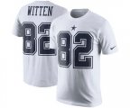 Dallas Cowboys #82 Jason Witten White Rush Pride Name & Number T-Shirt