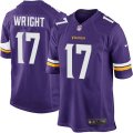 Minnesota Vikings #17 Jarius Wright Game Purple Team Color NFL Jersey