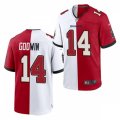 Tampa Bay Buccaneers #14 Chris Godwin Nike White Red Split Two Tone Jersey