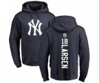 MLB Nike New York Yankees #18 Don Larsen Navy Blue Backer Pullover Hoodie
