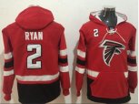 Atlanta Falcons #2 Matt Ryan Red Black Name & Number Pullover NFL Hoodie