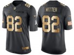 Dallas Cowboys #82 Jason Witten Anthracite 2016 Christmas Gold NFL Limited Salute to Service Jersey