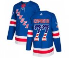 Adidas New York Rangers #77 Phil Esposito Authentic Royal Blue USA Flag Fashion NHL Jersey