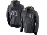 New Orleans Saints #41 Alvin Kamara Stitched Black Anthracite Salute to Service Player Performance Hoodie