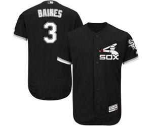 Chicago White Sox #3 Harold Baines Authentic Black Alternate Home Cool Base Baseball Jersey