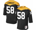 Pittsburgh Steelers #58 Jack Lambert Elite Black 1967 Home Throwback Football Jersey