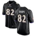Baltimore Ravens Retired Player #82 Shannon Sharpe Nike Black Vapor Limited Player Jersey