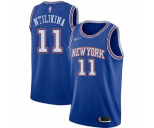 New York Knicks #11 Frank Ntilikina Swingman Blue Basketball Jersey - Statement Edition