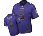 Baltimore Ravens #5 Joe Flacco Elite Purple Drift Fashion Football Jersey