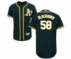 Oakland Athletics Paul Blackburn Green Alternate Flex Base Authentic Collection Baseball Player Jersey