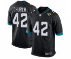 Jacksonville Jaguars #42 Barry Church Game Teal Black Team Color Football Jersey