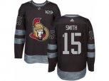 Ottawa Senators #15 Zack Smith Authentic Black 1917-2017 100th Anniversary NHL Jersey
