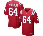New England Patriots #64 Hjalte Froholdt Game Red Alternate Football Jersey