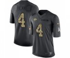 Kansas City Chiefs #4 Chad Henne Limited Black 2016 Salute to Service Football Jersey