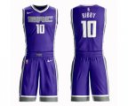 Sacramento Kings #10 Mike Bibby Swingman Purple Basketball Suit Jersey - Icon Edition