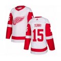 Detroit Red Wings #15 Chris Terry Authentic White Away NHL Jersey