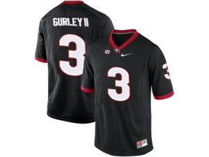 Men\'s Georgia Bulldogs Todd Gurley II #3 College Football Limited Jerseys - Black