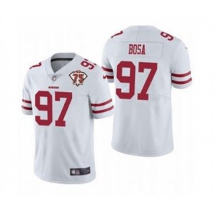 San Francisco 49ers #97 Nick Bosa White 2021 75th Anniversary Vapor Untouchable Limited Jersey