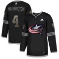 Columbus Blue Jackets #4 Scott Harrington Black Authentic Classic Stitched NHL Jersey