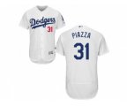 Los Angeles Dodgers #31 Mike Piazza White Flexbase Authentic Collection Stitched Baseball Jersey