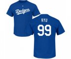 Los Angeles Dodgers #99 Hyun-Jin Ryu Royal Blue Name & Number T-Shirt