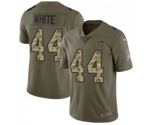 Los Angeles Chargers #44 Kyzir White Limited Olive Camo 2017 Salute to Service Football Jersey