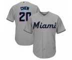 Miami Marlins #20 Wei-Yin Chen Replica Grey Road Cool Base Baseball Jersey