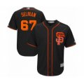 San Francisco Giants #67 Sam Selman Authentic Black Alternate Cool Base Baseball Player Jersey