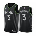 Nike Timberwolves #3 Jaden McDaniels Black NBA Swingman 2020-21 City Edition Jersey