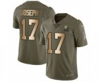 Cleveland Browns #17 Greg Joseph Limited Olive Gold 2017 Salute to Service NFL Jersey