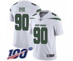 New York Jets #90 Dennis Byrd White Vapor Untouchable Limited Player 100th Season Football Jersey