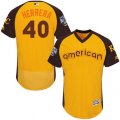 Kansas City Royals #40 Kelvin Herrera Yellow 2016 All-Star American League BP Authentic Collection Flex Base MLB Jersey