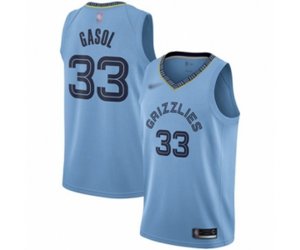 Memphis Grizzlies #33 Marc Gasol Authentic Blue Finished Basketball Jersey Statement Edition
